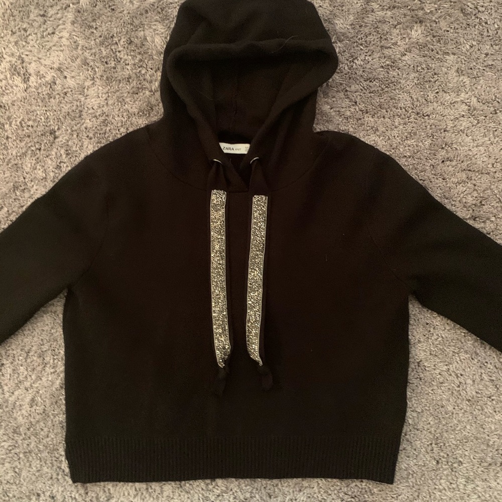 Black zara wearer with rhinestone